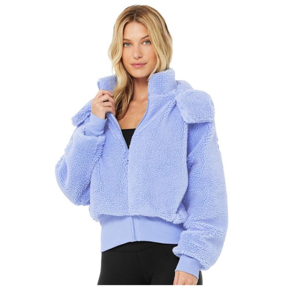 ALO Yoga Jackets & Blazers - NWT Alo Yoga Foxy Sherpa Jacket in Marine Blue